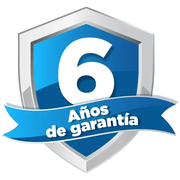 6 años de garantía
