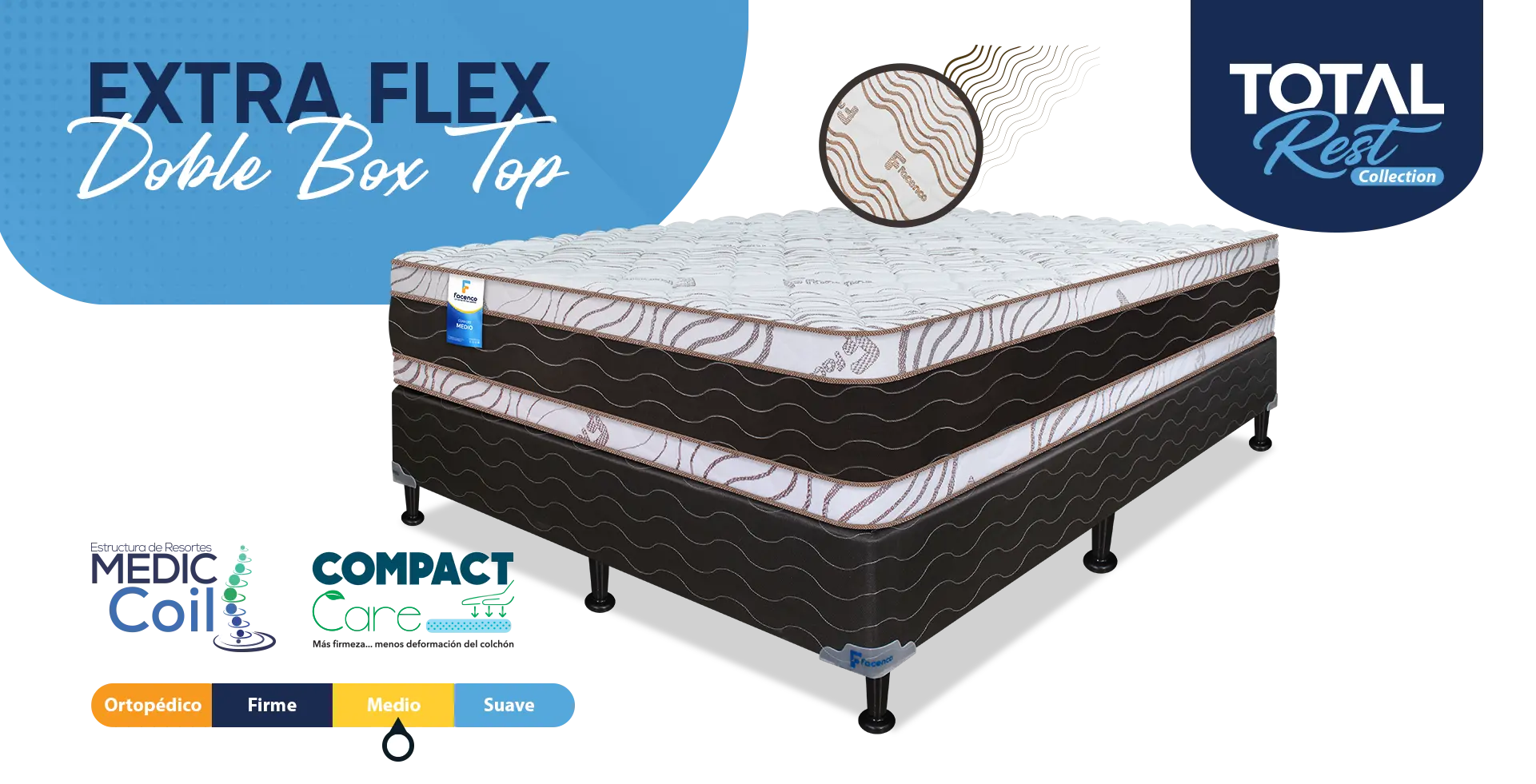 PORTADA DE CAMA EXTRA FLEX DOBLE BOX TOP Energy Doble Soft